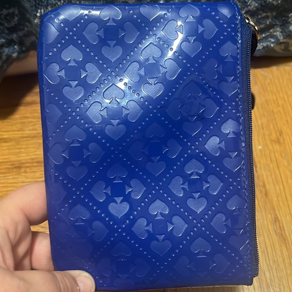 Kate Spade Royal Blue Embossed pouch - Picture 4 of 6
